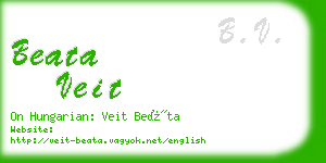 beata veit business card